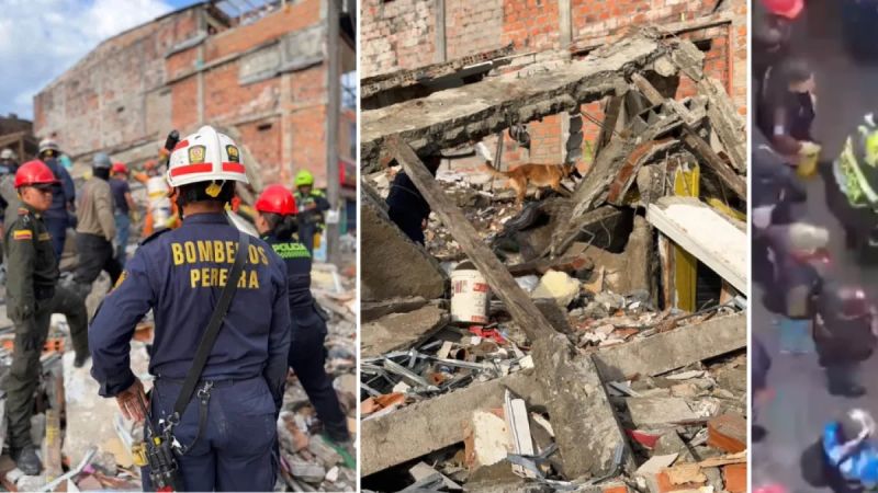 Rescatan mujer atrapada en vivienda que colapsó en Pereira por terremoto